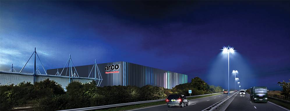 Arco's national distribution centre extension from the A63. Picture: Arco.
