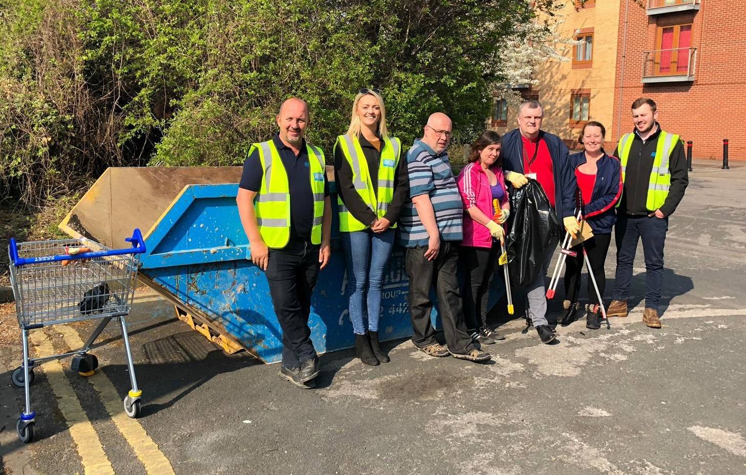 Mark Ingleson, third from right, is hoping his social action project will have a lasting impact.
