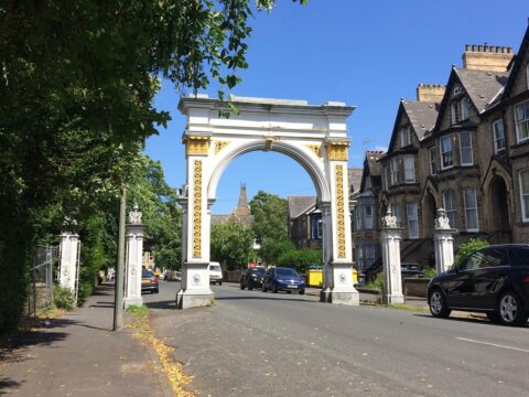 View article Historic Pearson Park archway heads home