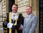 Councillor Steve Wilson, Lord Mayor of Kingston upon Hull and Admiral of the Humber, with his Consort Karl Hudder.