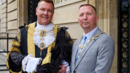 Councillor Steve Wilson, Lord Mayor of Kingston upon Hull and Admiral of the Humber, with his Consort Karl Hudder.