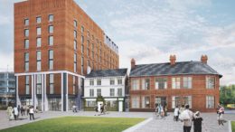 Plans for the new development include a nine-storey hotel with sky bar and roof terrace to the rear.