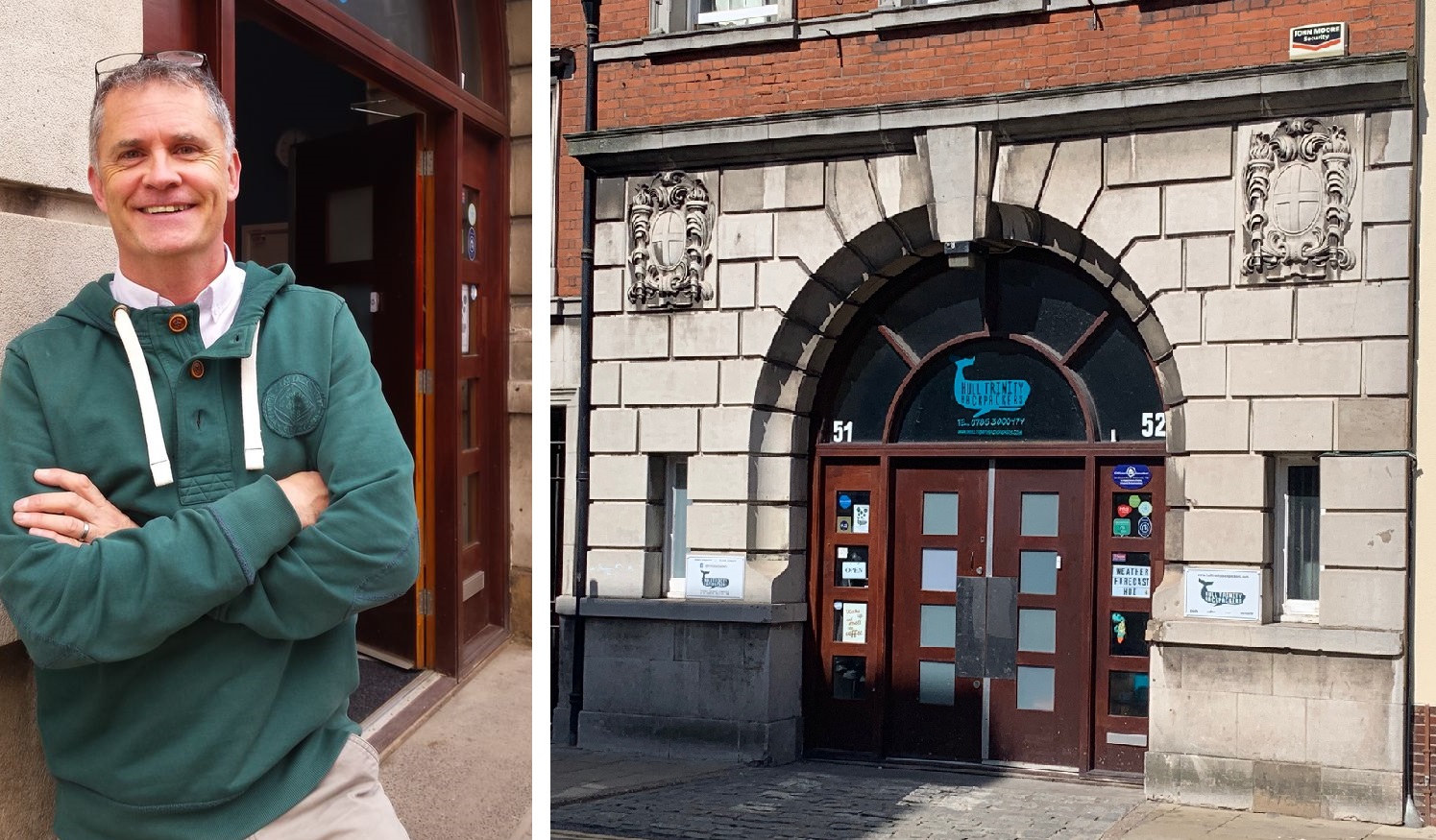 Glenn Gavin, owner of Hull Trinity Backpackers, was awarded awarded £16,000 from the Old Town Grand Scheme.