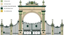 Pearson Park archway colour scheme