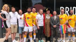 Councillor Steve Wilson, Lord Mayor and Admiral of the Humber, at a Pride in Hull pop-up in Humber Street. Picture courtesy of Pride in Hull