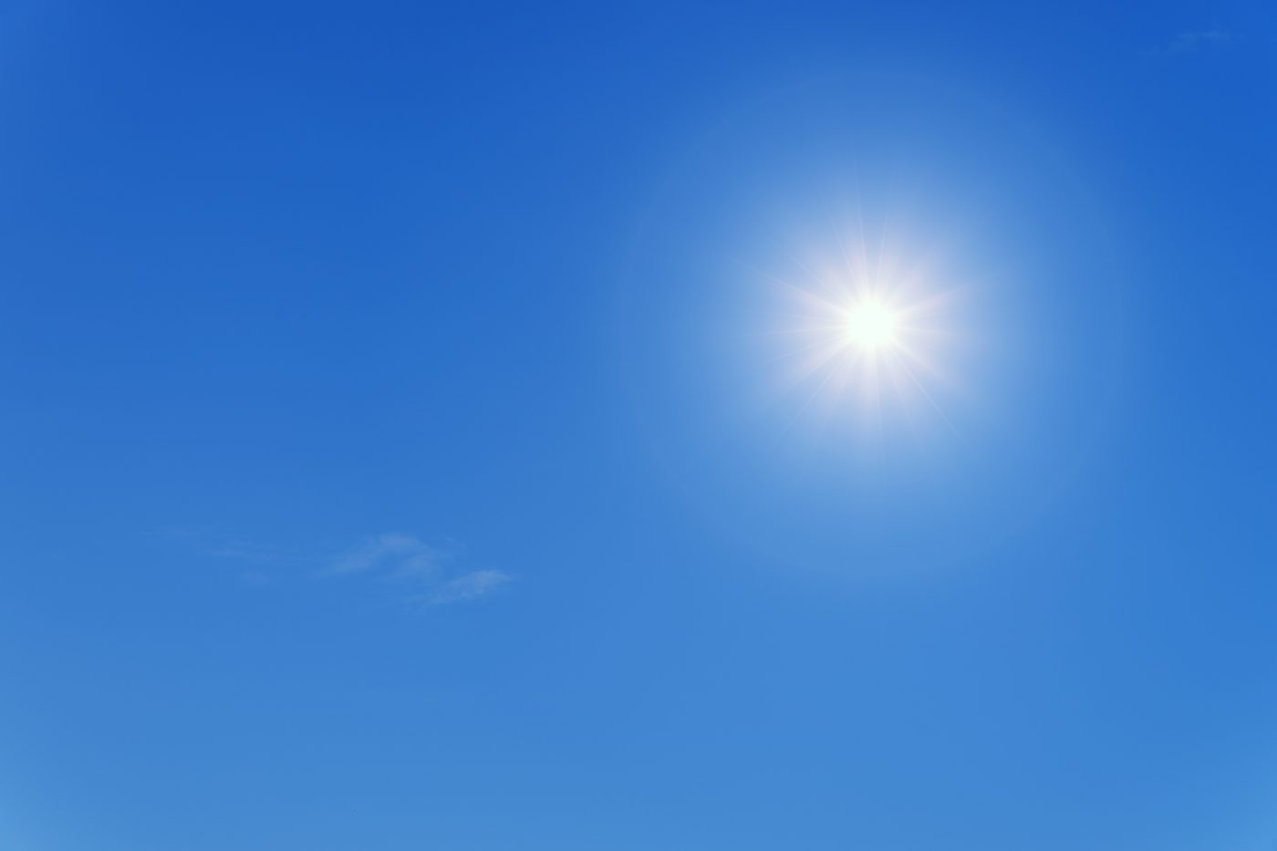an image of a hot sun in a cloudless sky