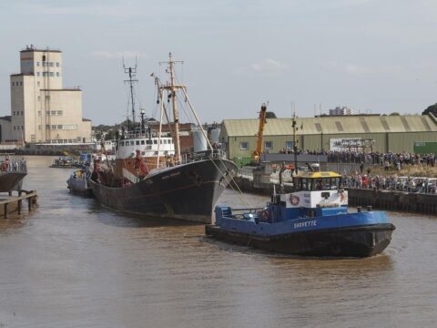 View article Emotional send-off as Arctic Corsair makes penultimate journey