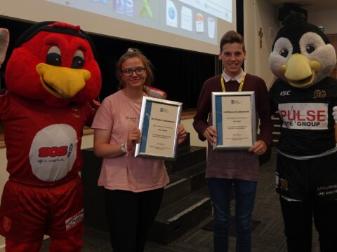 View article Airlie Bird and Rufus the Robin urging children to attend school every day