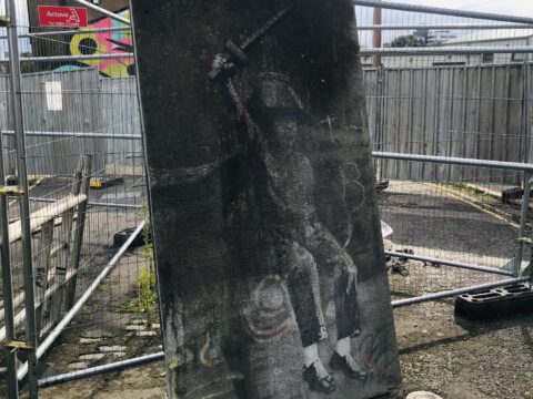 View article Hull’s Banksy successfully removed from Scott Street Bridge