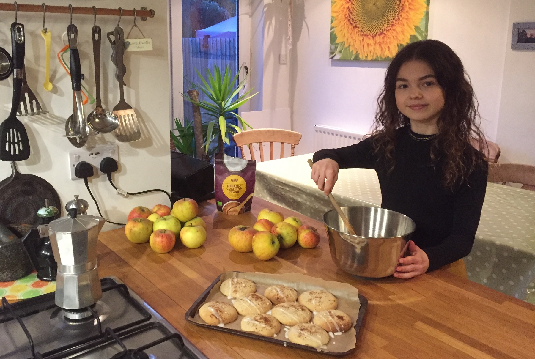 Lucy Musgrave puts the finishing touches to her ginger cookies.