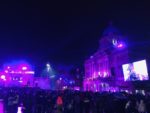 Hull City Hall lit up at the Christmas lights switch-on 2019.
