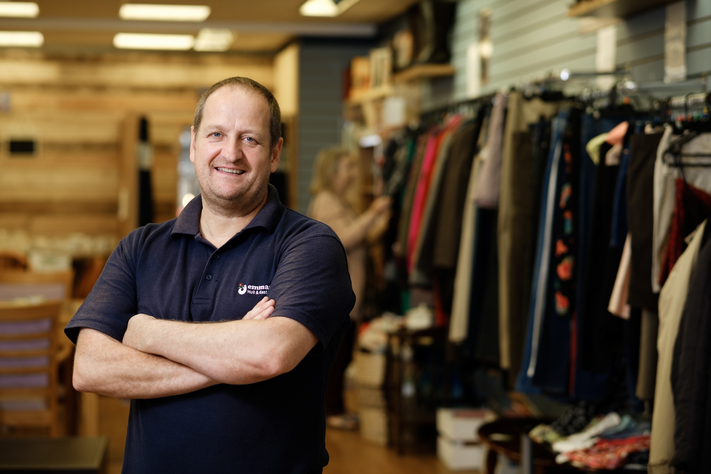 Jim Cooper at the Emmaus shop in Whitefriargate, Hull city centre. Picture: Neil Holmes Photography