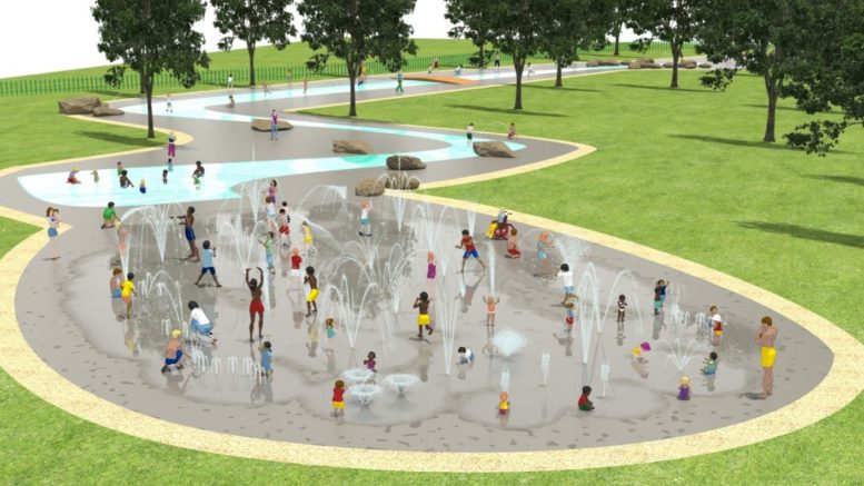 How the East Park splash pad will look after a redesign.