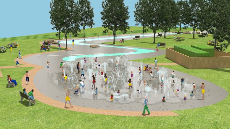 A CGI of the new East Park water play
