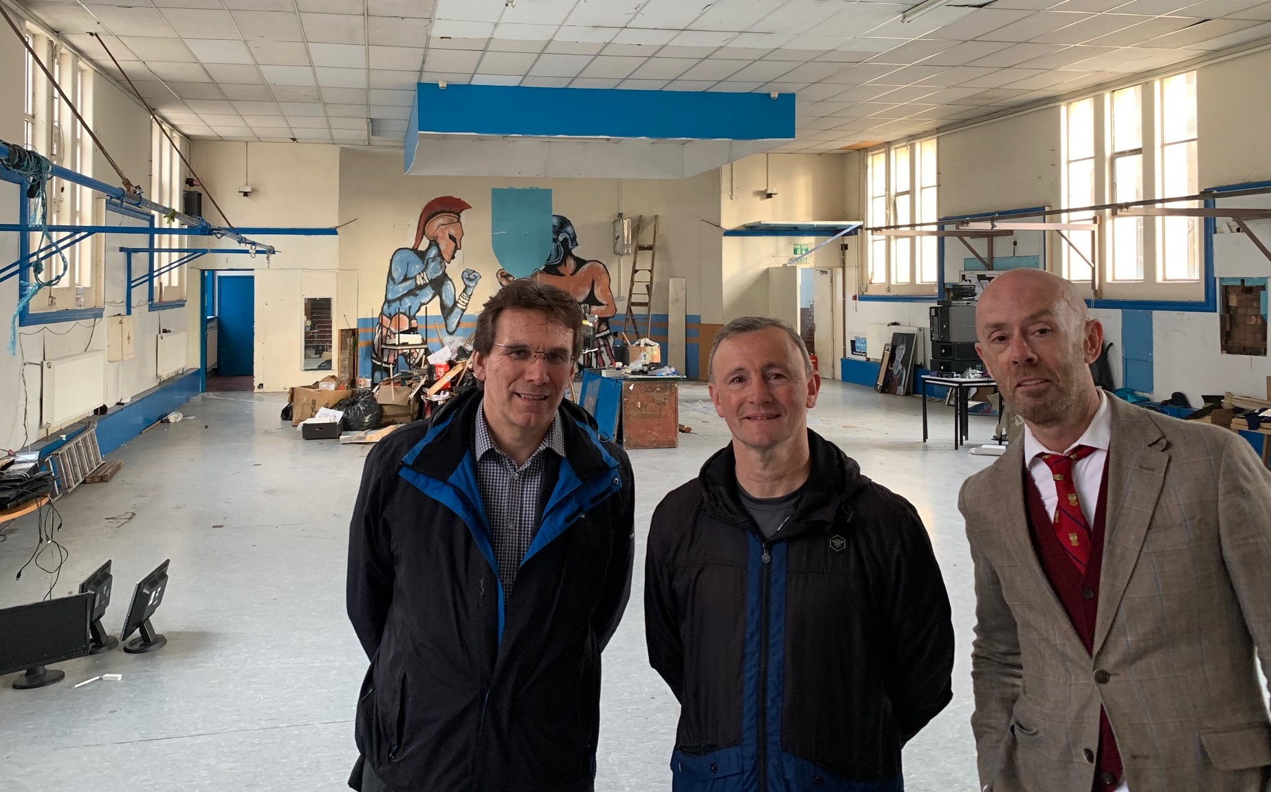 Councillor Daren Hale, Hull City Council's deputy leader, left, with St Paul's coach Mike Bromby and Andrew Horncastle, chairman of Horncastle Group.
