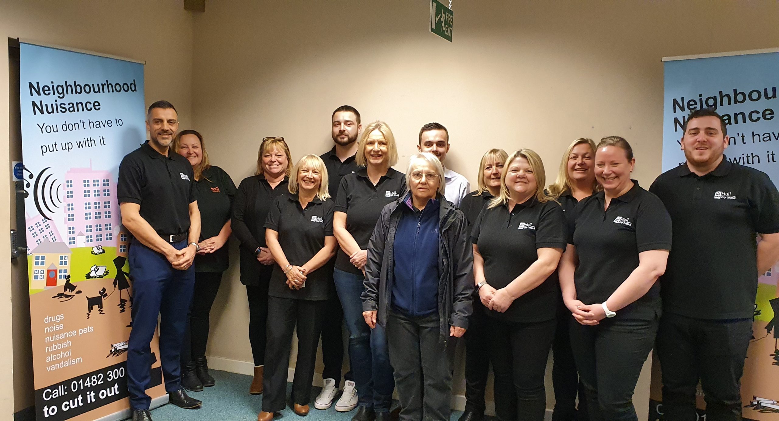 A group of people who are working on Hull City Council's Not Where I Live campaign.