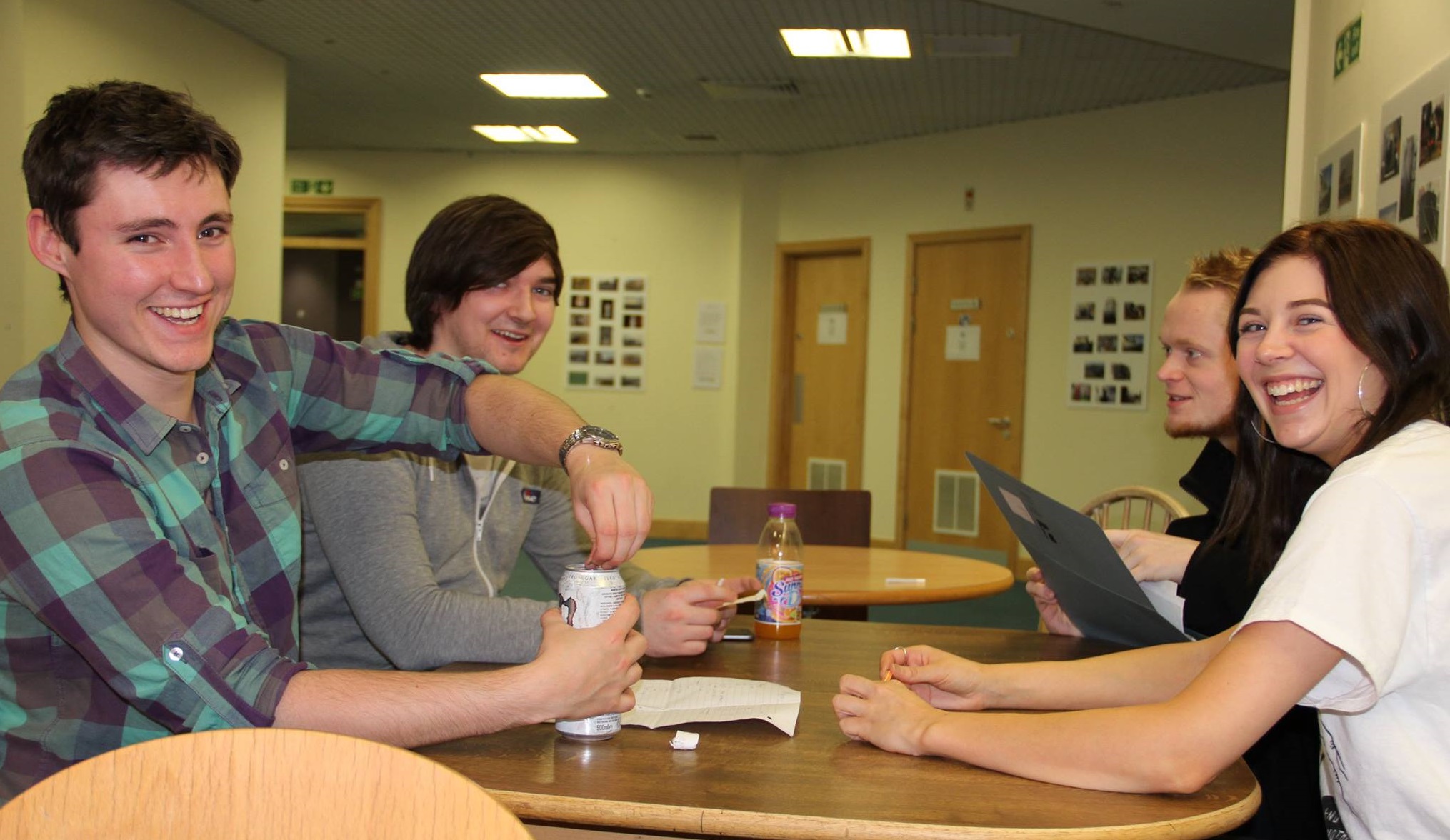 Young people working on a team task with Create to Change.