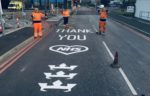 NHS road markings outside Hull Royal Infirmary
