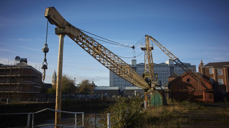 A scotch derrick crane in Hull.