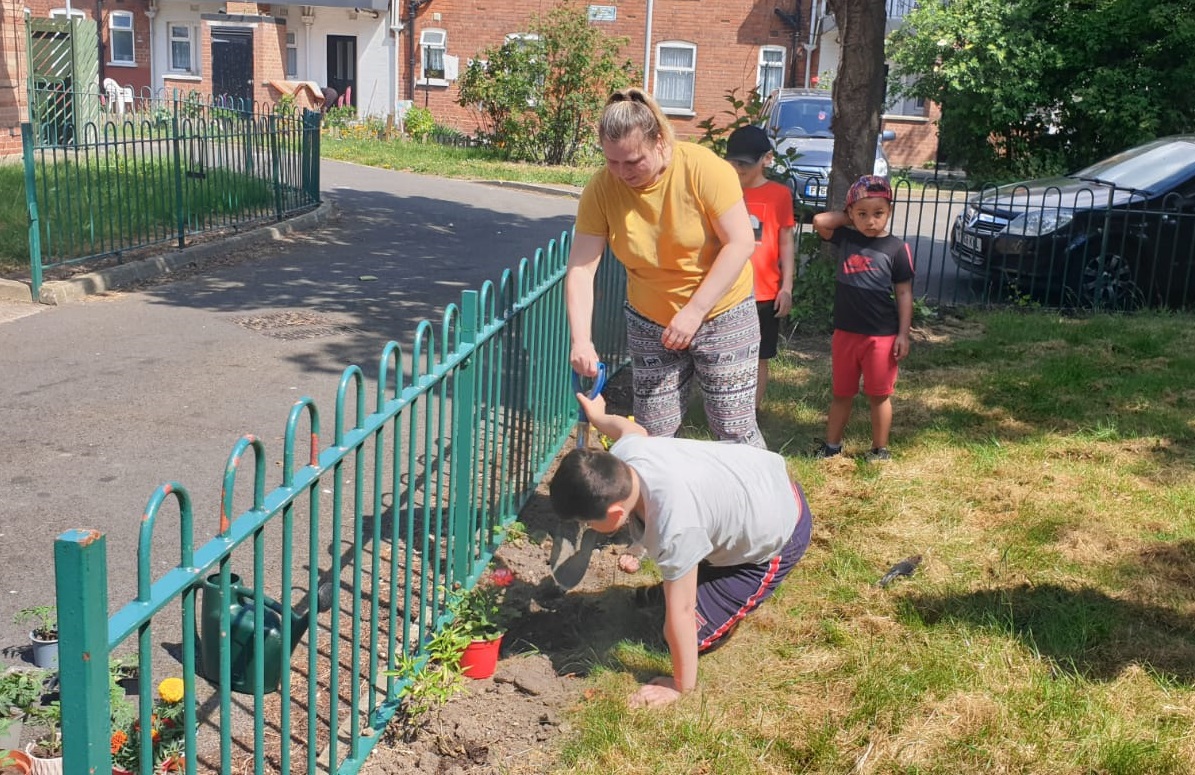 Children are learning the benefits of healthy eating by teaching them to grow their own salad and vegetables.