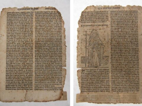 View article Hull museum’s golden discovery – pages from one of first books printed in English unearthed