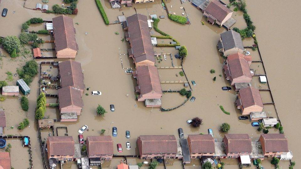 Hull from above after the 2007 floods.
