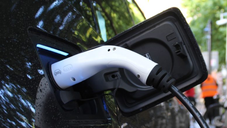 An electric vehicle charging point. Picture: Andrew Roberts