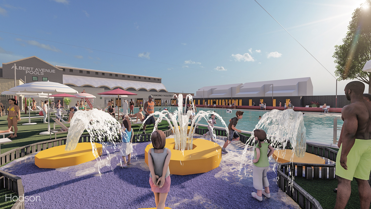 New children's water play will be part of the Albert Ave lido refurbishment