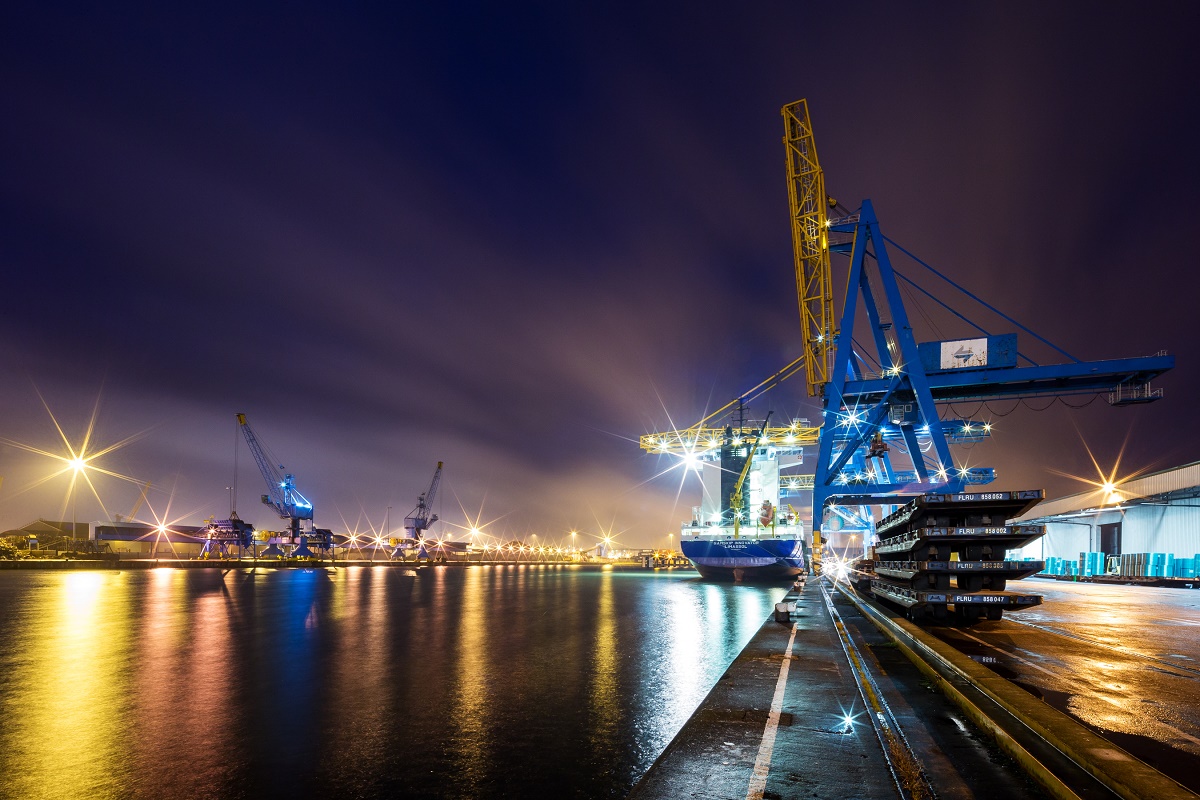 ABP ports at night