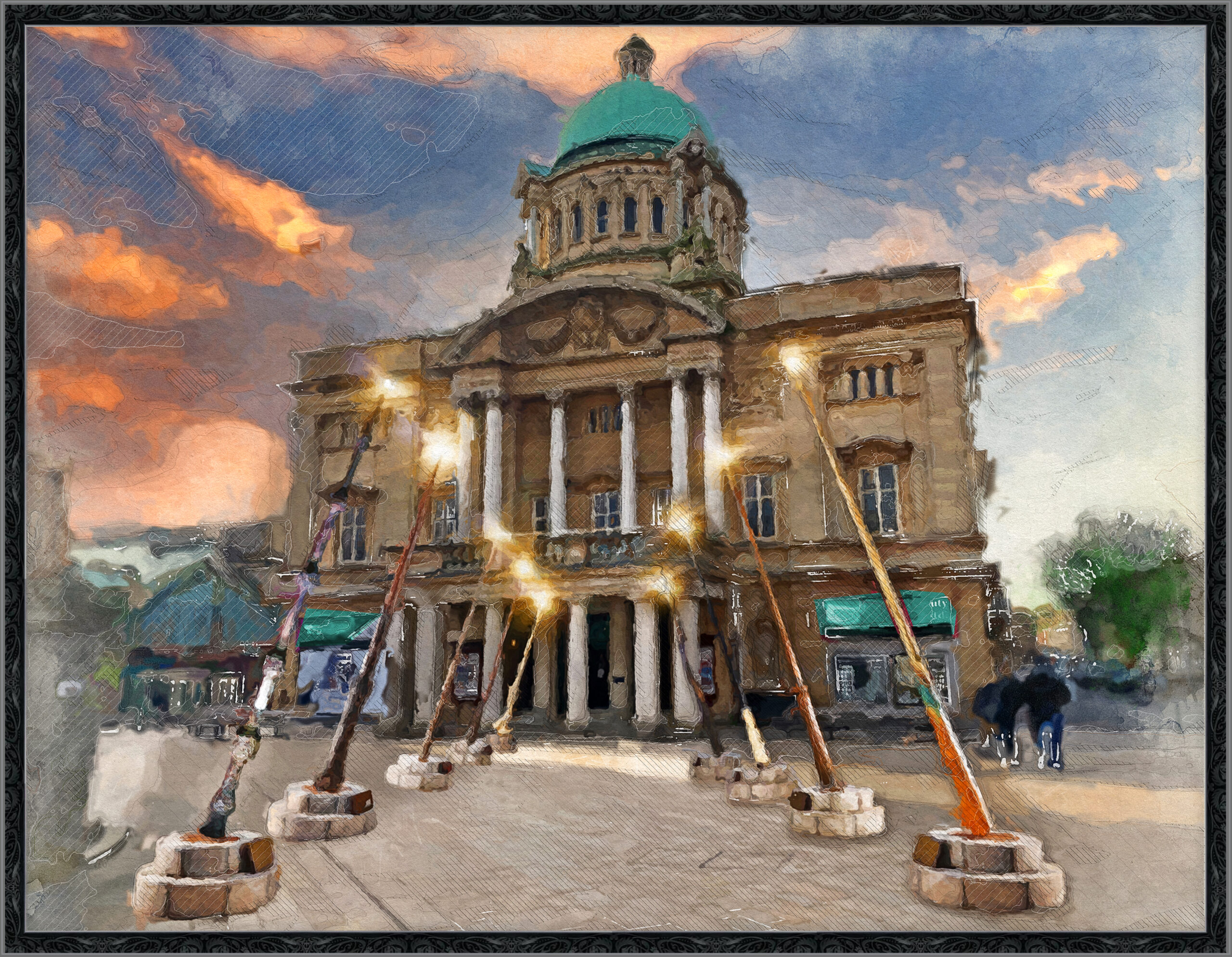 Artists’ impression of the wands at Queen Victoria Square, Hull