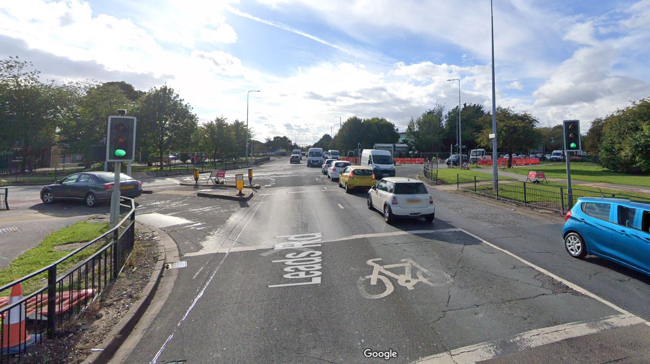 The junction of Leads Road and Sutton Road