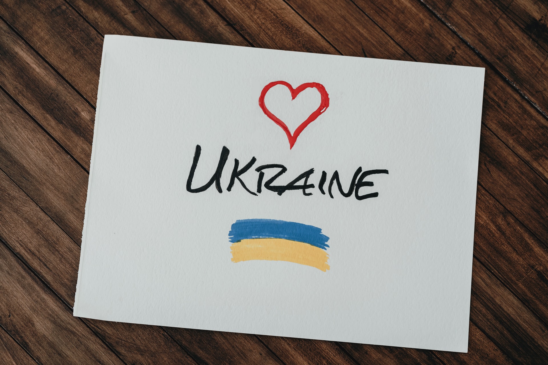 Ukraine flag with heart