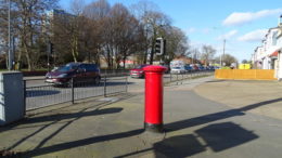 Edward VII postbox at the junction of Calvert Lane and Anlaby Road, Hull