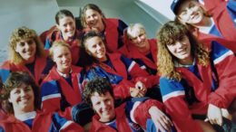GB Rugby League Lionesses on the 1996 Lionesses tour to Australia - Donna Parker bottom left