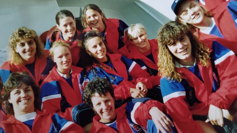 GB Rugby League Lionesses on the 1996 Lionesses tour to Australia - Donna Parker bottom left