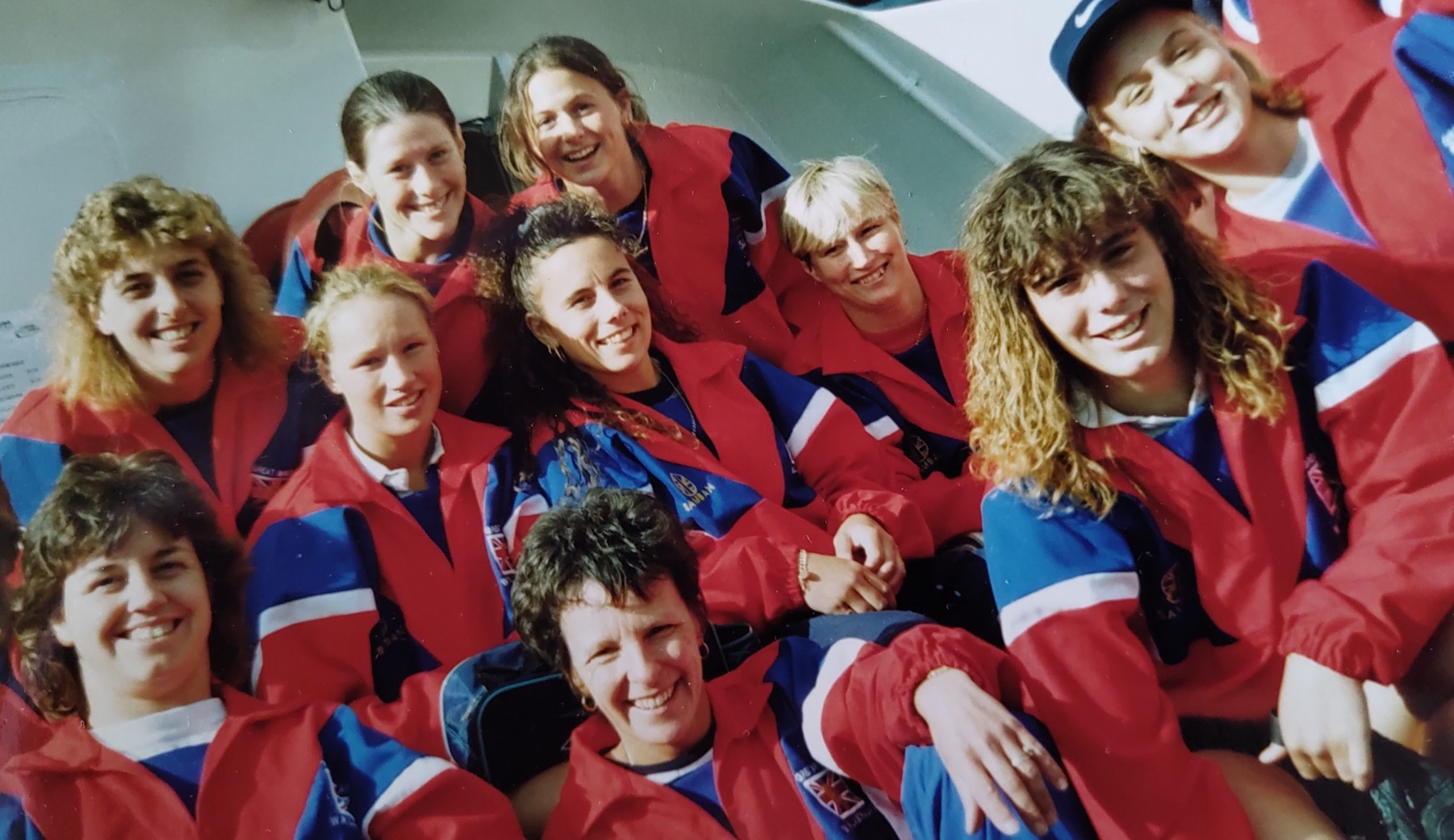 GB Rugby League Lionesses on the 1996 Lionesses tour to Australia - Donna Parker bottom left