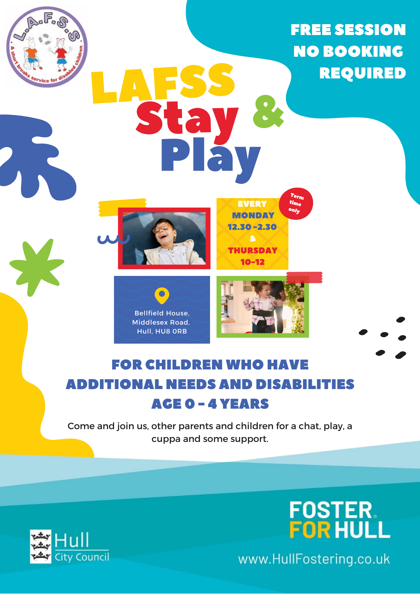 Hull Fostering are very happy to be working with Leisure and Family Support Service (LAFSS) who have kindly offered to host a stay and play session twice a week for our children, foster carers and parents to come, have fun and support one another.