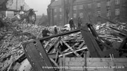 The remains of the National Picture Theatre on Beverley Road after it was bombed on the night of 18 March 1941