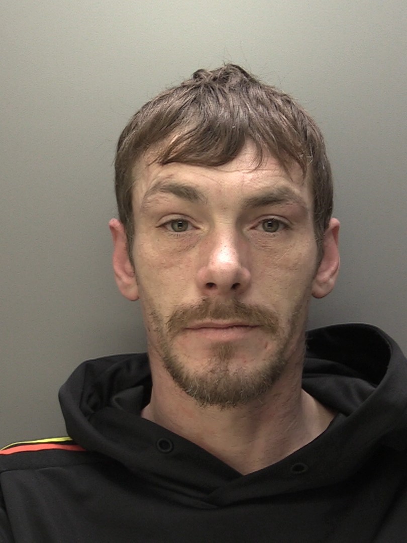 a photograph of a white man. He has light brown hair with a fringe and a brown moustache and goatee. He wears a black hoodie