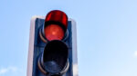 British traffic light/signal illuminated red