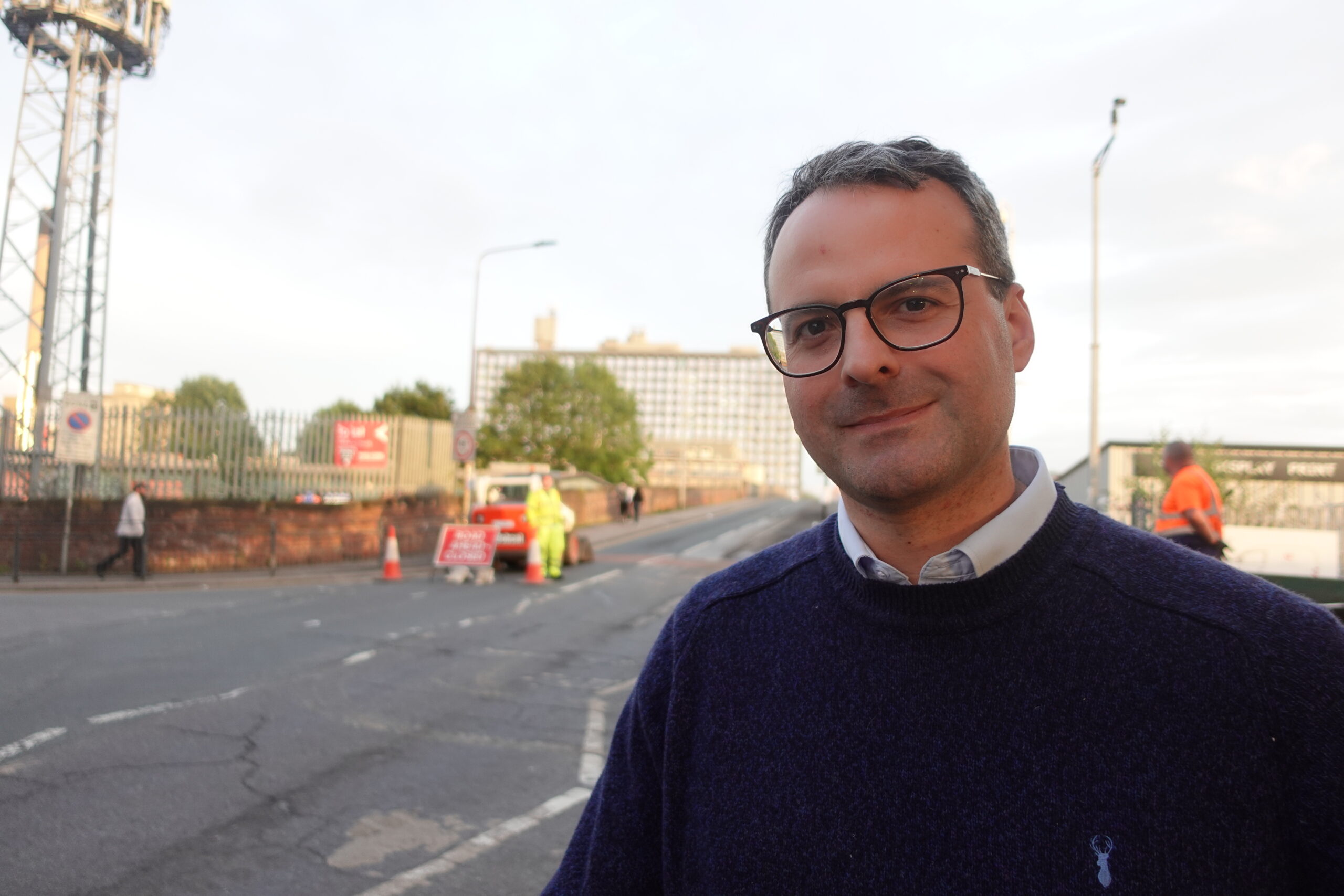 Councillor Mark Ieronimo, Portfolio Holder for Transportation, Roads, and Highways at the Argyle Street site.