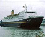 North Sea Ferry Norland leaves Hull in 1982 for the Falklands War - image courtesy of SAMA82