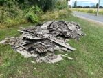 Fly-tipped asbestos waste