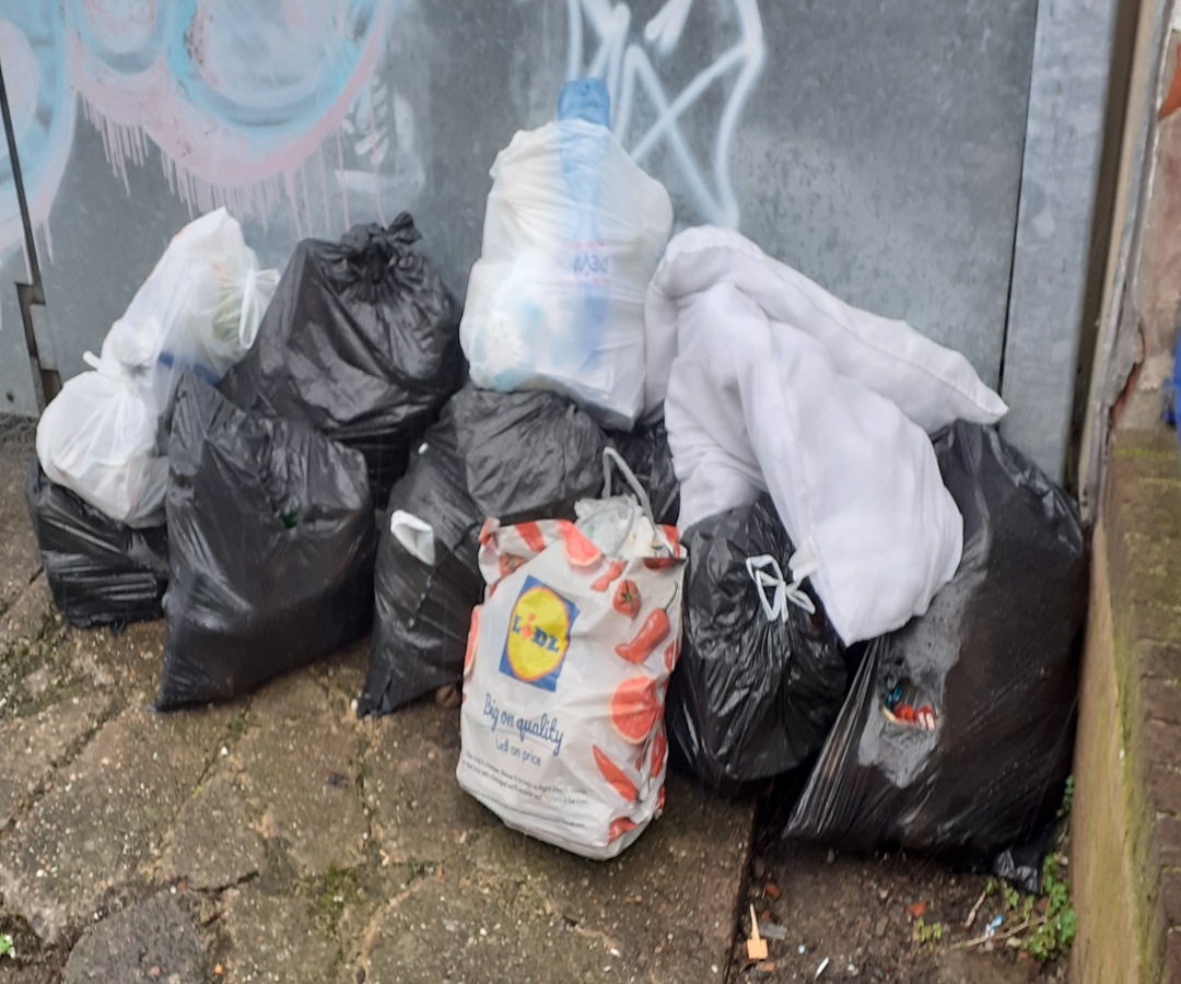 Waste fly-tipped by Mr Jamal Shah of Grafton Street.