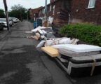 Fly-tipped waste on Sykes Street.