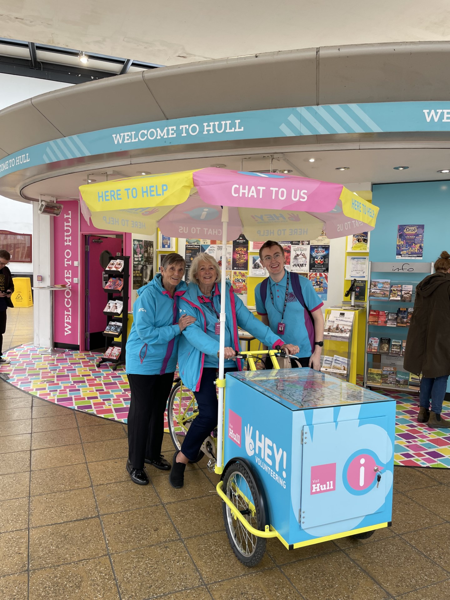 HEY! Volunteers man roaming tourist information bike in Hull