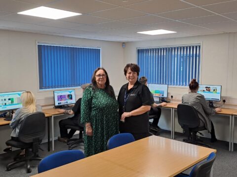 View article HTAE learners enjoying brand new IT suite