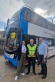 Bus surgery event on World Car Free Day (L to R) Kerry Ryan, head of transport and traffic management at Hull City Council, John Donnelly, commercial manager at Stagecoach East Midlands, and Councillor Mark Ieronimo, cabinet portfolio holder for transportation, roads and highways