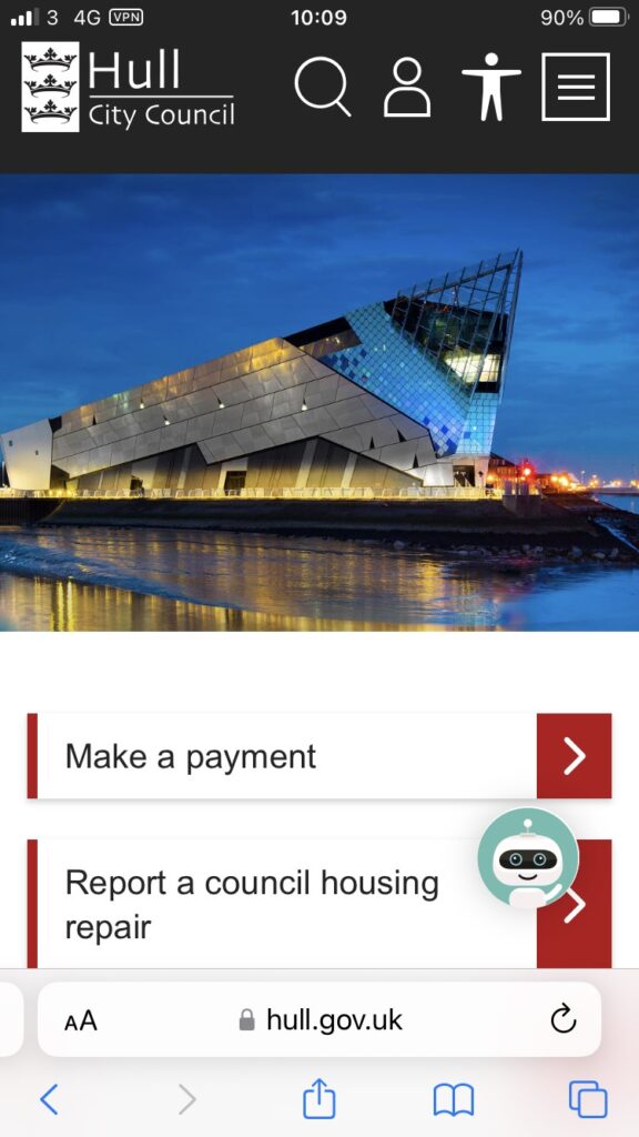 Hull CC Website Mobile Pic