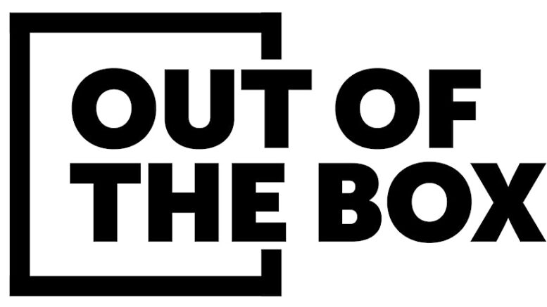 The Out of the Box logo is a black square with writing coming out of the right side. Join us for Out of the Box, a free music event on Friday 17 November.